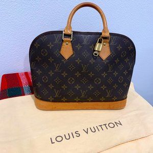 Louis Vuitton Vintage Alma Handbag Purse Lock Key